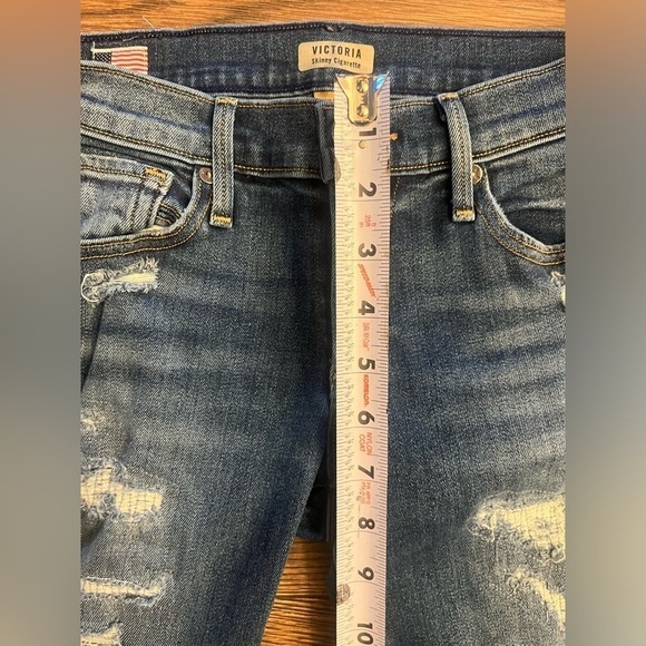 True Religion Women Victoria Skinny Cigarette Low Rise Jeans Size 25‎ Distressed - Picture 6 of 11